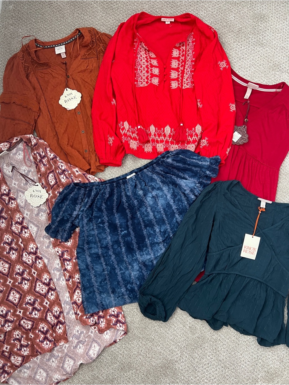 LOT!! Mixed XS Knox Rose tops